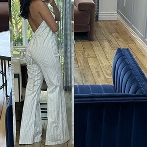 Louis Verdad White pinstripe jumpsuit
